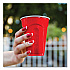 Squared Plastic Party Cups, 18 oz, Red, 240/Carton (SQ182020004)
