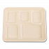 Bagasse PFAS-Free Food Tray, 5 Compartments, 8.26 x 0.98 x 10.9, Tan, Sugarcane, 500/Carton (TRAY128NPFA)