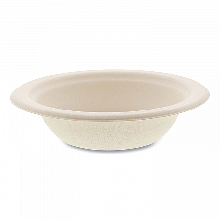 Bagasse PFAS-Free Dinnerware, Round Bowl, Sugarcane, 12 oz, Tan, 1,000/Carton (BOWL12NPFA)