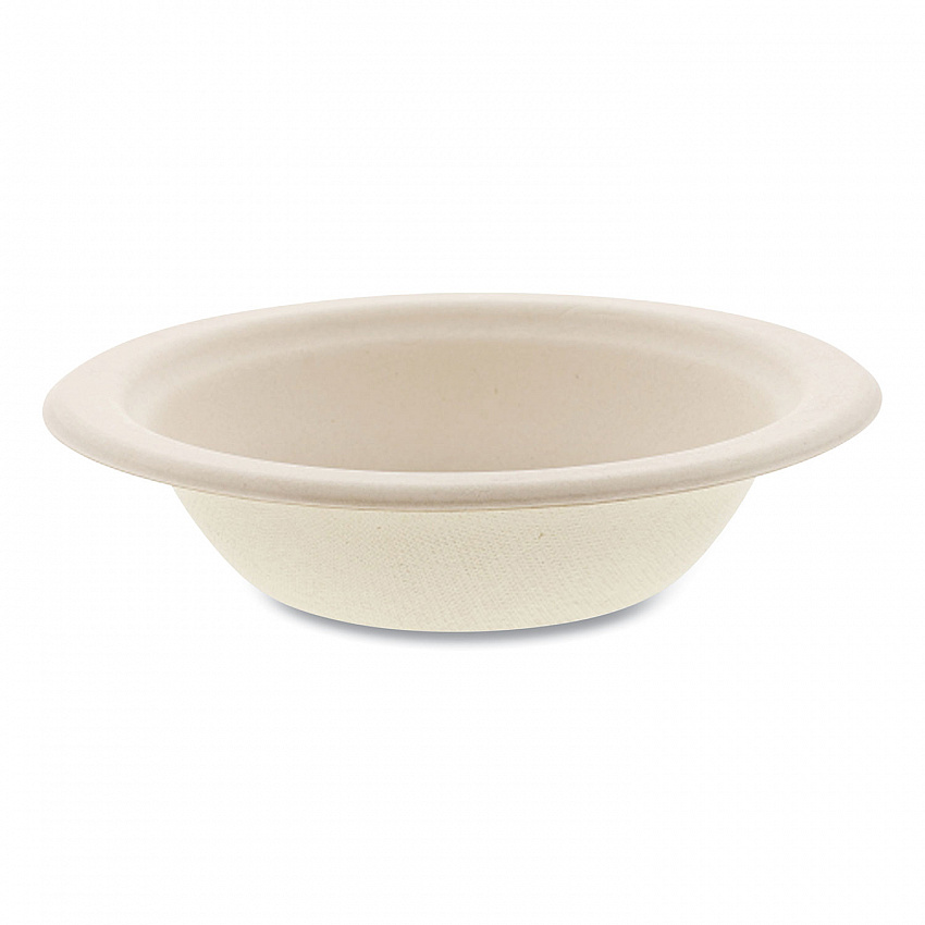 Bagasse PFAS-Free Dinnerware, Round Bowl, Sugarcane, 12 oz, Tan, 1,000/Carton (BOWL12NPFA)