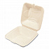 Bagasse PFAS-Free Food Containers, 6 x 6 x 3.19, Tan, Sugarcane, 500/Carton (HINGE66NPFA)
