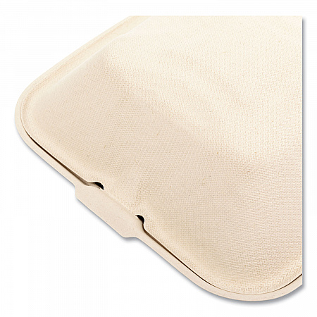 Bagasse PFAS-Free Food Containers, 6 x 6 x 3.19, Tan, Sugarcane, 500/Carton (HINGE66NPFA)