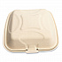 Bagasse PFAS-Free Food Containers, 9 x 9 x 3.19, Tan, Sugarcane, 100/Sleeve, 2 Sleeves/Carton (HNGE991CNPFA)