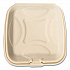 Bagasse PFAS-Free Food Containers, 9 x 9 x 3.19, Tan, Sugarcane, 100/Sleeve, 2 Sleeves/Carton (HNGE991CNPFA)