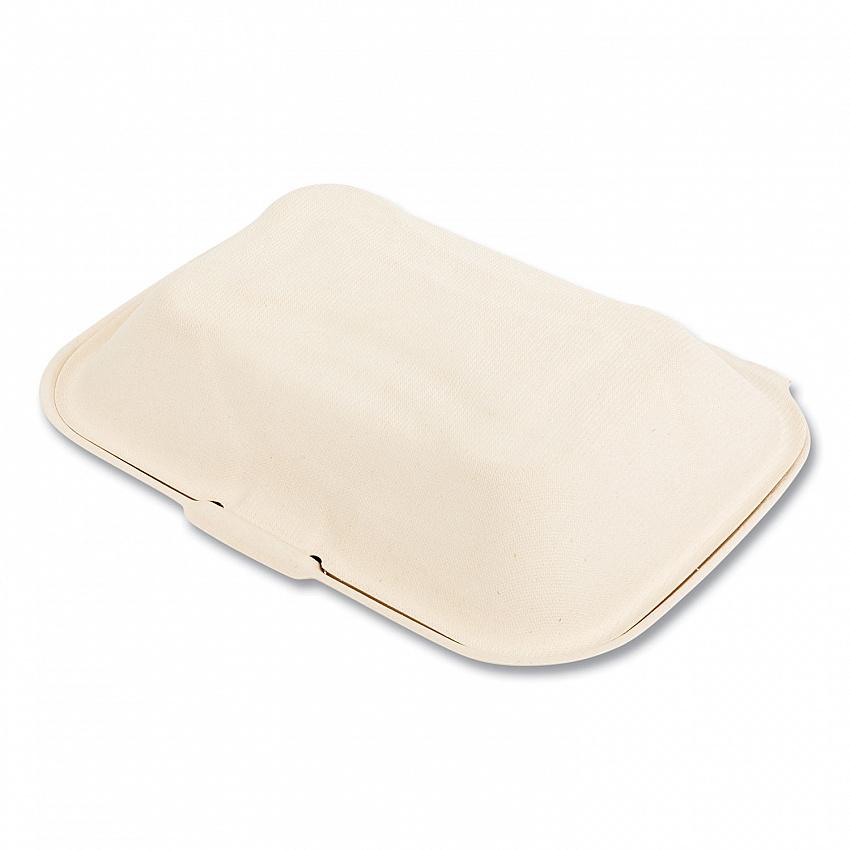 Bagasse PFAS-Free Food Containers, Hoagie/Hinged Lid, 6 x 3 x 9, Tan, Sugarcane, 250/Carton (HINGE96NPFA)