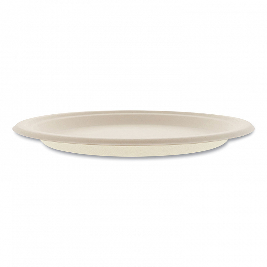Bagasse PFAS-Free Dinnerware, Plate, Sugarcane, 10" dia, Tan, 500/Carton (PLATE10NPFA)