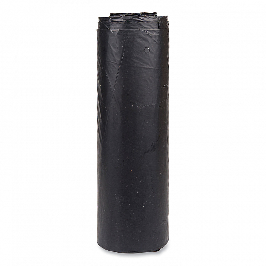 High-Density Commercial Can Liners, 56 gal, 22 mic, 43" x 48", Black, Interleaved Roll, 25 Bags/Roll, 6 Rolls/Carton (S434822K)