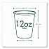 89-Series Hot Cup, 12 oz, Paper, White/Green, 1,000/Carton (LV12G)