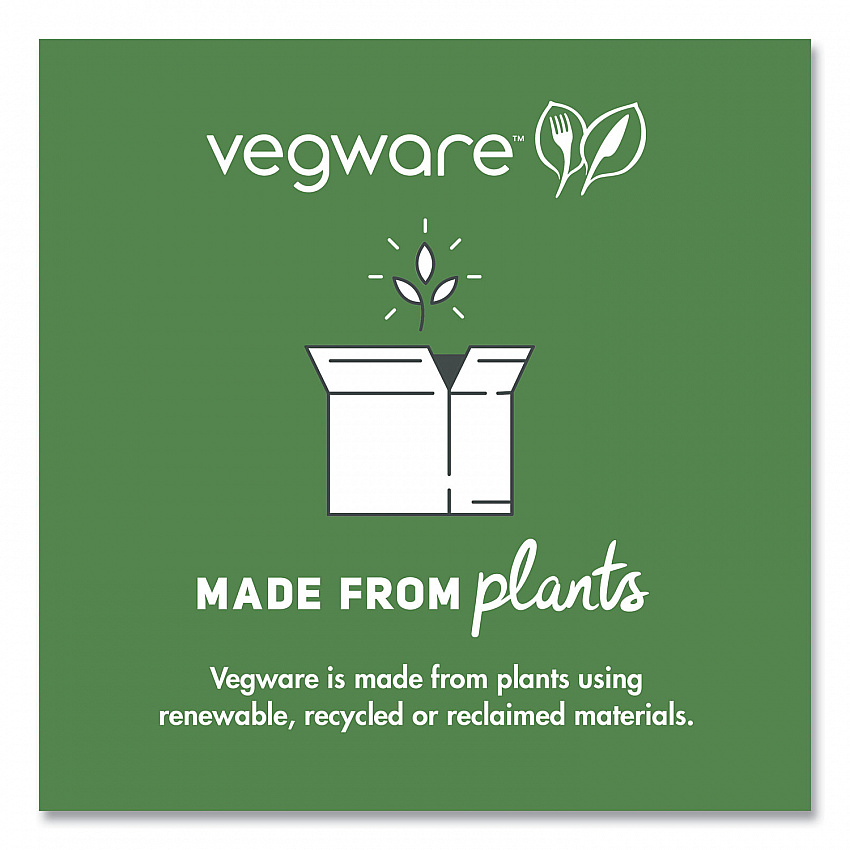 Nourish Molded Fiber Tableware, Compostable, Plate, Sugarcane, 9" dia, White, 500/Carton (VWP013NFA)