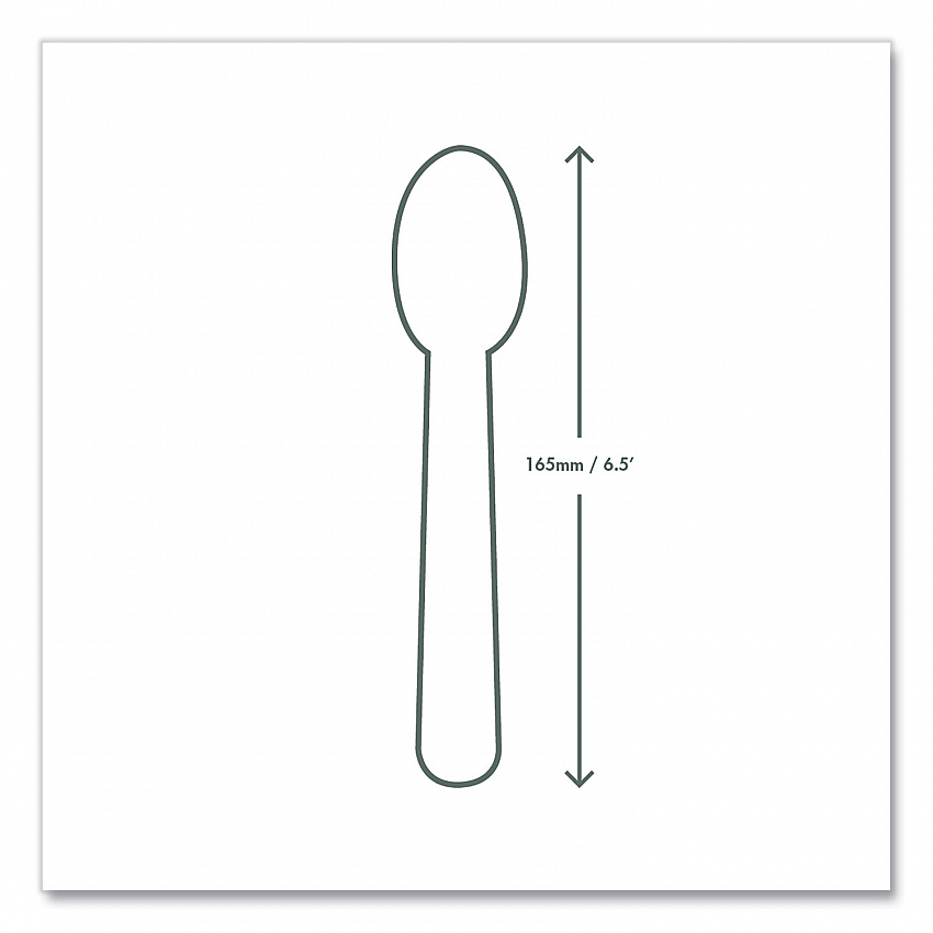 White CPLA Cutlery, General Purpose Spoon, Plastic, 1,000/Carton (VWSP65)
