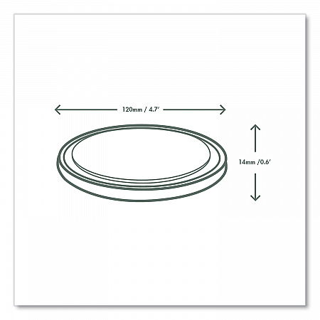 Round Deli Pot Lids, Compostable, For 8 oz to 32 oz Deli Containers, Clear, Plastic, 500/Carton (VDC120H)