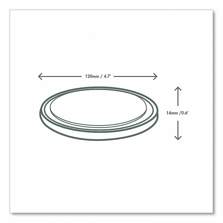 Round Deli Pot Lids, Compostable, For 8 oz to 32 oz Deli Containers, Clear, Plastic, 500/Carton (VDC120H)