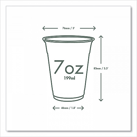 76-Series Cold Cup, 7 oz, Plastic, Clear/Green, 1,000/Carton (R200G)