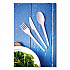 White CPLA Cutlery, General Purpose Fork, Plastic, White, 1,000/Carton (VWFK65)