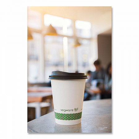 89-Series Hot Cup, 12 oz, Paper, White/Green, 1,000/Carton (LV12G)