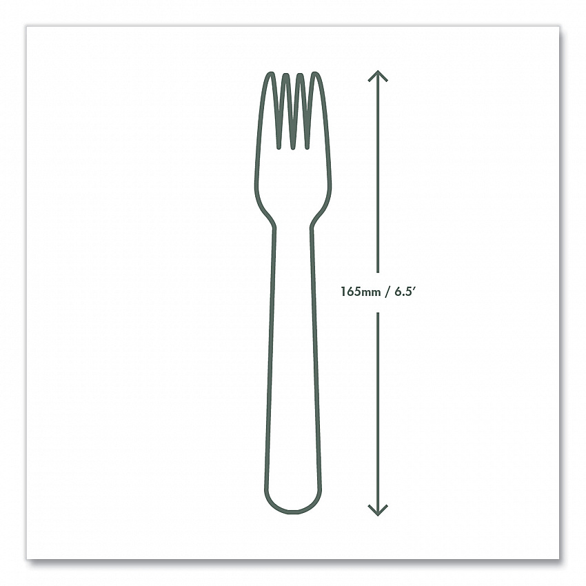 White CPLA Cutlery, General Purpose Fork, Plastic, White, 1,000/Carton (VWFK65)