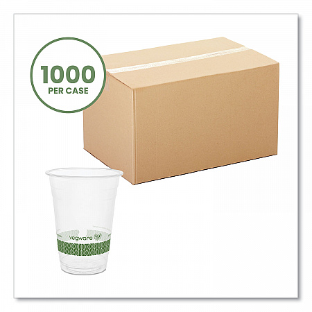 96-Series Cold Cup, 16 oz, Plastic, Clear/Green, 1,000/Carton (R500YG)