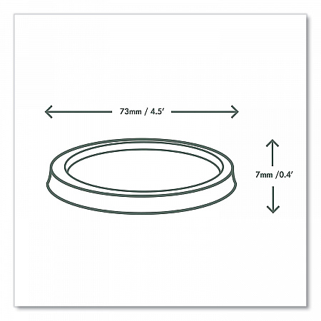 Portion Pot Lids, Fits Vegware 2 oz to 4 oz Portion Pots, Plastic, Clear, 2,000/Carton (CF736)