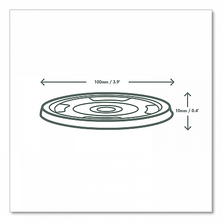 96 Series Cold Cup Lids, Fits Vegware 96-Series Cold Cups, Plastic, Clear, 1,000/Carton (C96FCH)