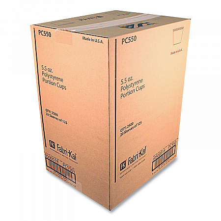 Portion Cups, 5.5 oz, Plastic, Translucent, 125/Sleeve, 20 Sleeve/Carton (PC550)