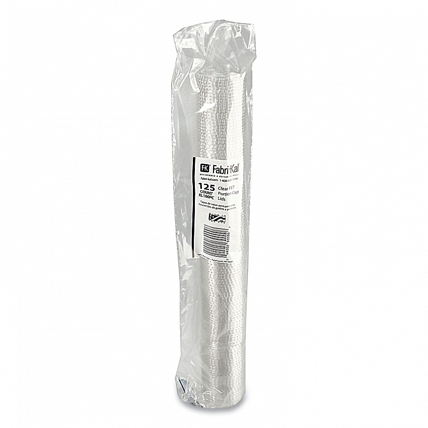 Portion Cup Lids, Fits 0.75 oz to 1 oz Portion Cups, Plastic, Clear, 2,500/Carton (XL100PC)