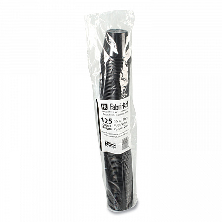Portion Cups, 5.5 oz, Plastic, Black, 125/Sleeve, 20 Sleeves/Carton (PC550B)