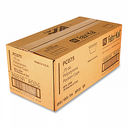 Portion Cups, 0.75 oz, Plastic, Translucent, 125/Sleeve, 20 Sleeve/Carton (PC075)