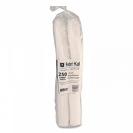 Portion Cups, 0.75 oz, Plastic, Translucent, 125/Sleeve, 20 Sleeve/Carton (PC075)