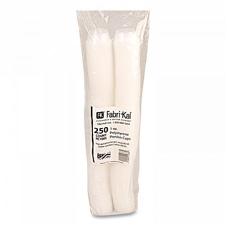 Portion Cups, Squat, 1 oz, Plastic, Translucent, 125/Sleeve, 20 Sleeve/Carton (PC100S)