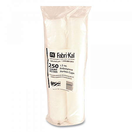 Portion Cups, Squat, 1.5 oz, Plastic, Translucent, 125/Sleeve, 20 Sleeve/Carton (PC150S)