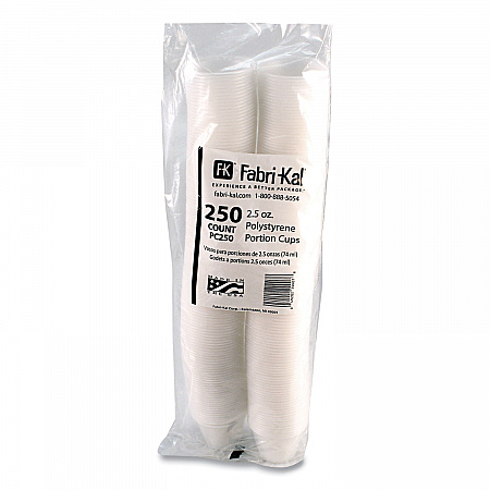 Portion Cups, 2.5 oz, Plastic, Translucent, 125/Sleeve, 20 Sleeve/Carton (PC250)