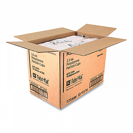 Portion Cups, 2.5 oz, Plastic, Translucent, 125/Sleeve, 20 Sleeve/Carton (PC250)