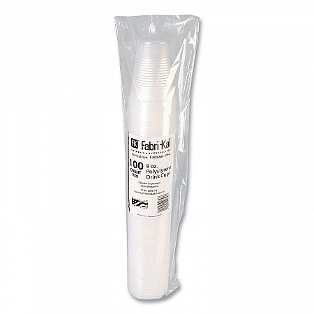 RK Ribbed Cold Drink Cups, 9 oz, Plastic, Clear, 100/Sleeve, 25 Sleeves/Carton (RK9)