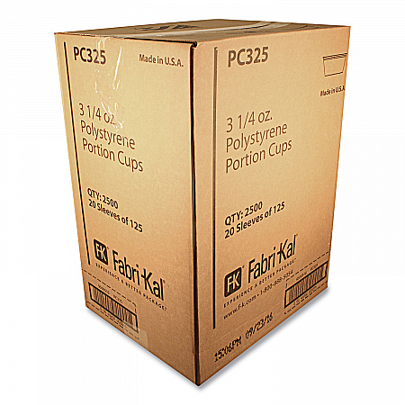 Portion Cups, 3.25 oz, Plastic, Translucent, 125/Sleeve, 20 Sleeve/Carton (PC325)