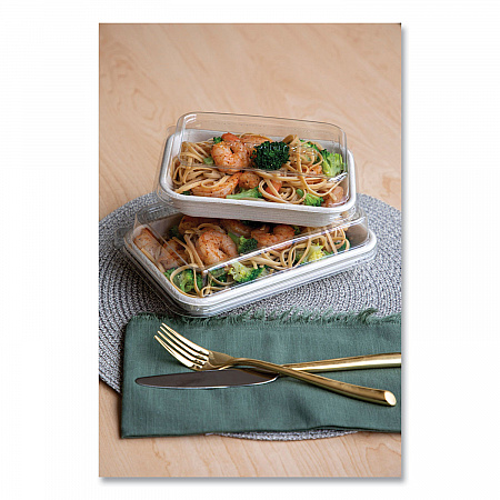 WorldView 100% Recycled Content Lid, 7.5 x 5 x 1.6, Clear, Plastic, 400/Carton (EPSCRC16LID)