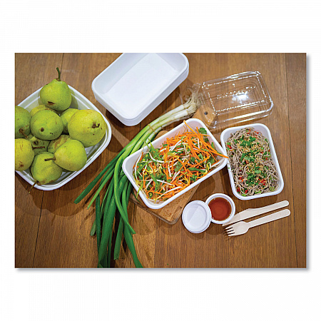 WorldView 100% Recycled Content Lid, 7.5 x 5 x 1.6, Clear, Plastic, 400/Carton (EPSCRC16LID)