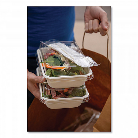 WorldView 100% Recycled Content Lid, 7.5 x 5 x 1.6, Clear, Plastic, 400/Carton (EPSCRC16LID)