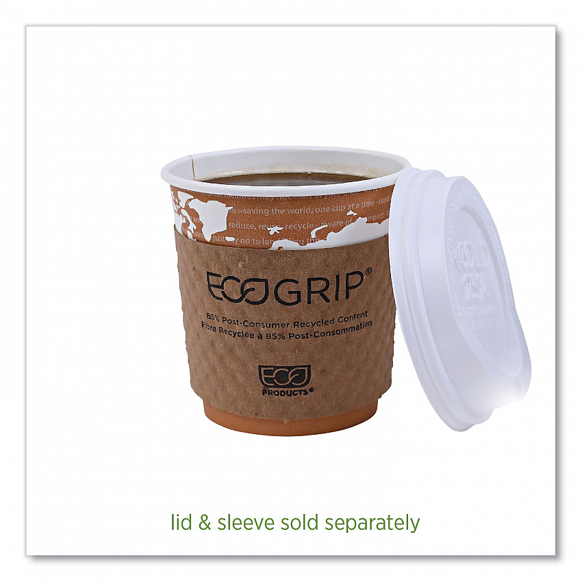 World Art Renewable and Compostable Hot Cups, 10 oz, Paper, Rust, 50/Pack, 20 Packs/Carton (EPBHC10WA)