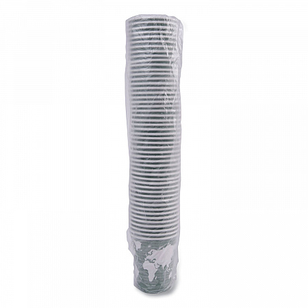 World Art Renewable and Compostable Hot Cups, 12 oz, Paper, Sage, 50/Pack, 20 Packs/Carton (EPBHC12WA)