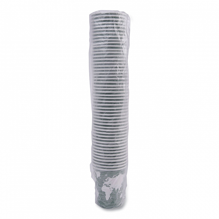 World Art Renewable and Compostable Hot Cups, 12 oz, Paper, Sage, 50/Pack, 20 Packs/Carton (EPBHC12WA)
