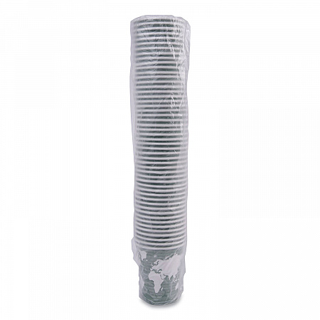 World Art Renewable and Compostable Hot Cups, 12 oz, Paper, Sage, 50/Pack (EPBHC12WAPK)