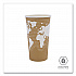 World Art Renewable and Compostable Hot Cups, 20 oz, Paper, Brown/White, 50/Pack, 20 Packs/Carton (EPBHC20WA)