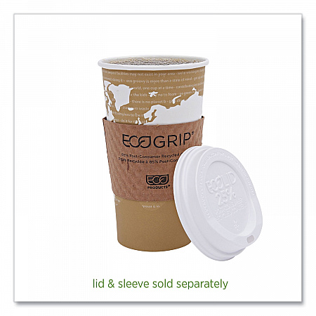 World Art Renewable and Compostable Hot Cups, 20 oz, Paper, Brown/White, 50/Pack, 20 Packs/Carton (EPBHC20WA)