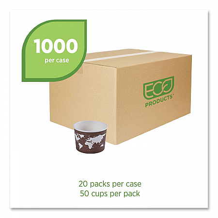 World Art Renewable and Compostable Food Container, 8 oz, 3.04