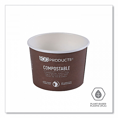 World Art Renewable and Compostable Food Container, 8 oz, 3.04