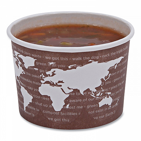 World Art Renewable and Compostable Food Container, 8 oz, 3.04