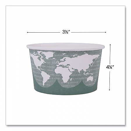 World Art Renewable and Compostable Food Container, 12 oz, 4.05
