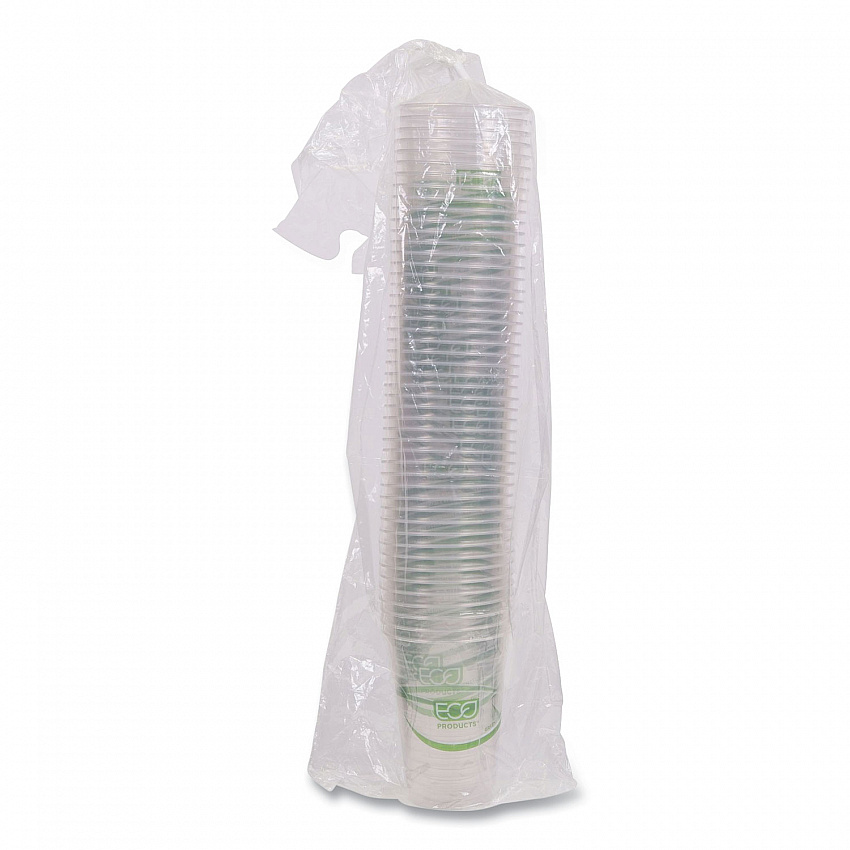 GreenStripe Renewable and Compostable Cold Cups, 16 oz, Plastic, Clear, 50/Pack, 20 Packs/Carton (EPCC16GS)