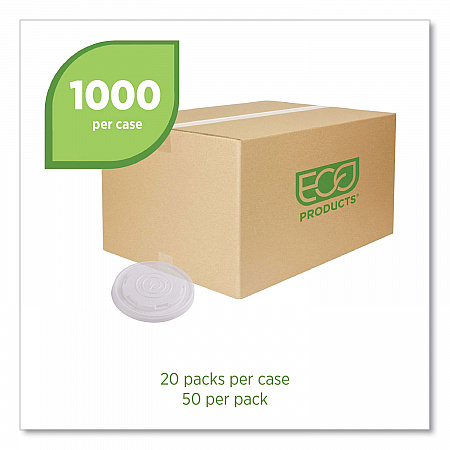 World Art PLA-Laminated Soup Container Lids, Fits 8 oz, Translucent, Plastic, 50/Pack, 20 Packs/Carton (EPECOLIDSPS)