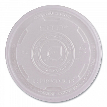 World Art PLA-Laminated Soup Container Lids, Fits 8 oz, Translucent, Plastic, 50/Pack, 20 Packs/Carton (EPECOLIDSPS)